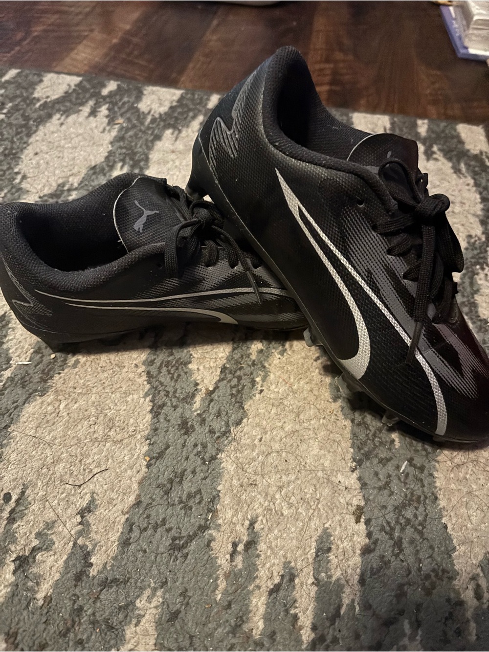 Puma Black Athletic Sneakers with Subtle Gray Accents